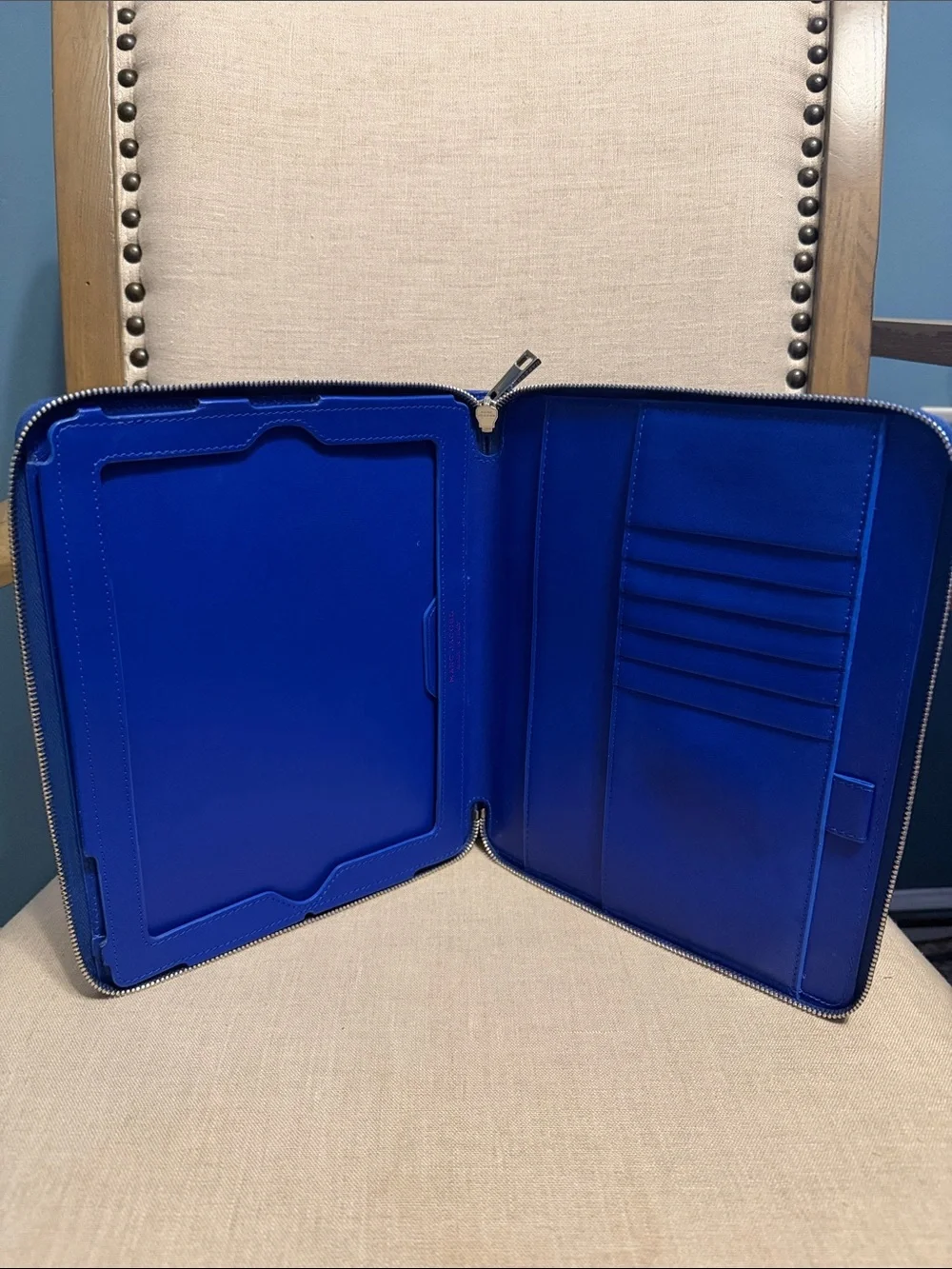 Marc Jacobs Royal Blue Leather Tablet Case